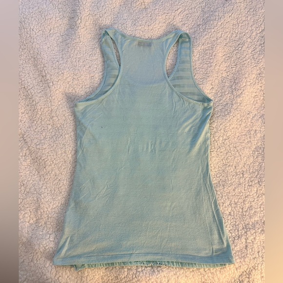 Women’s seafoam green, sparkle ruffles tank. LARGE - Picture 6 of 7